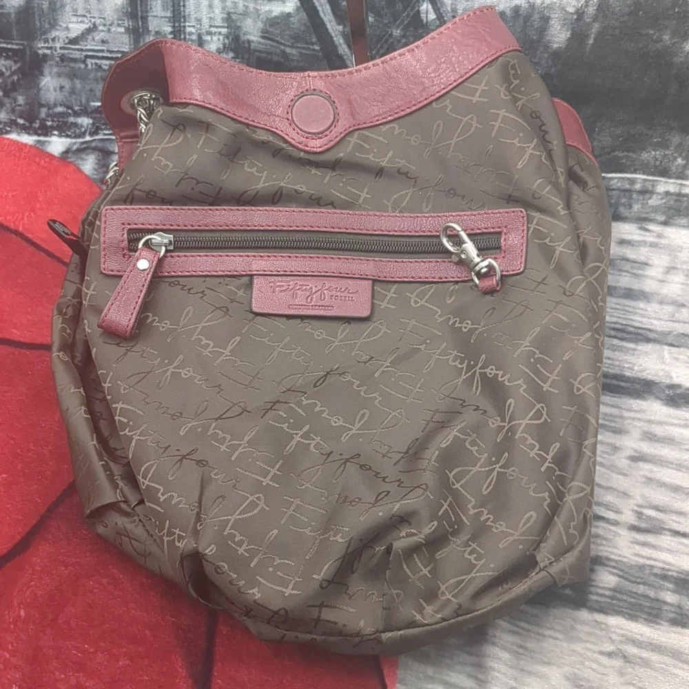 Fossil 54 Burgundy Hobo
